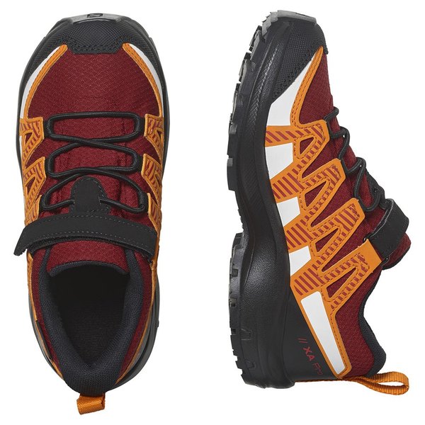 Dětské boty Salomon XA PRO V8 CSWP K Red Dahlia/Black/Orange Pepper 473811 25/26