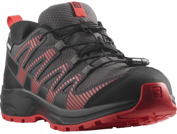 Dětské boty Salomon XA PRO V8 CSWP J Magnet/Black/Poppy Red L41613900 25/26