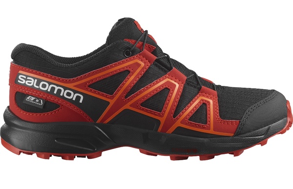 Dětské boty Salomon Speedcross CSWP J Black/Fiery Red/Shocking Orange L47123400 25/26