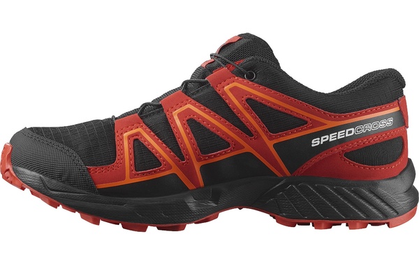 Dětské boty Salomon Speedcross CSWP J Black/Fiery Red/Shocking Orange L47123400 25/26