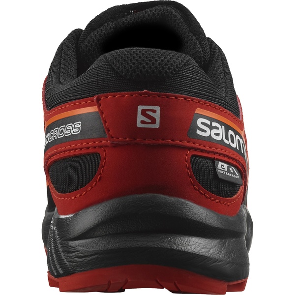 Dětské boty Salomon Speedcross CSWP J Black/Fiery Red/Shocking Orange L47123400 25/26