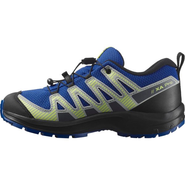Dětské/juniorské boty Salomon XA PRO V8 WP Nautical blue/black/sharp green L47729600 25/26