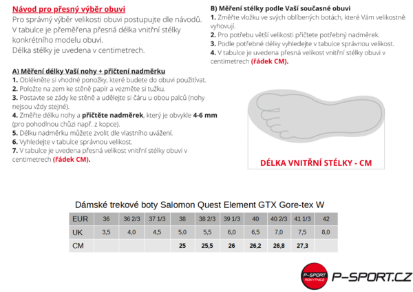 Dámské trekové boty Salomon Quest Element GTX Gore-tex W Ebony/Rainy Day/Stormy Weather L41457400 25/26