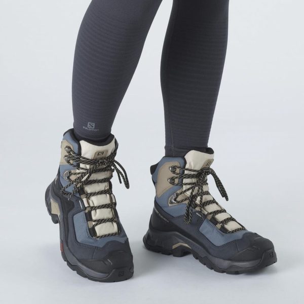 Dámské trekové boty Salomon Quest Element GTX Gore-tex W Ebony/Rainy Day/Stormy Weather L41457400 25/26