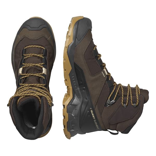 Pánské trekové boty Salomon Quest Element GTX Gore-tex Delicio Black/Dull Gold L47216100 25/26