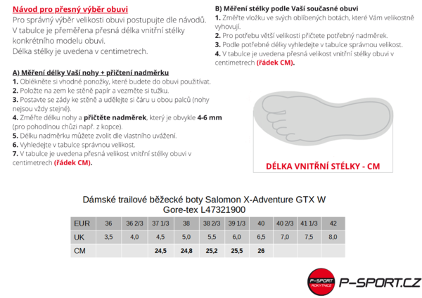 Dámské trailové běžecké boty Salomon X-Adventure GTX W Gore-tex L47321900 25/26