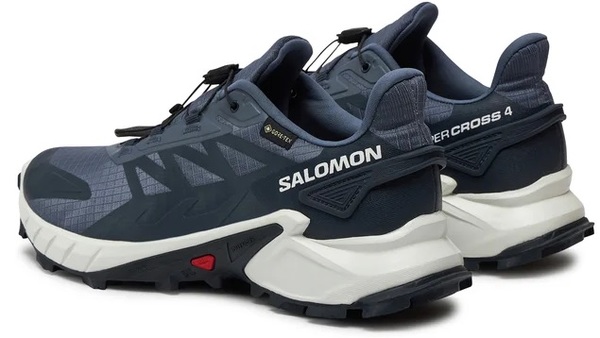 Trailové běžecké boty Salomon Supercross 4 GTX Gore-tex M L47462300 Grisaille/White/Carbon 25/26