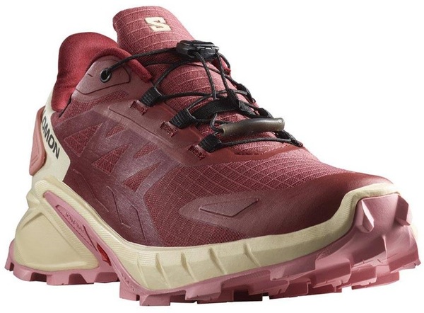 Trailové běžecké boty Salomon Supercross 4 GTX Gore-tex W L47316800 Cow Hide/Syrah/Blush 25/26