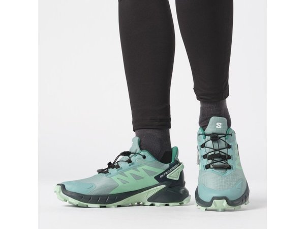 Trailové běžecké boty Salomon Supercross 4 GTX Gore-tex W L47316900 Dusty Turquoise/India Ink/Blue Haze 25/26