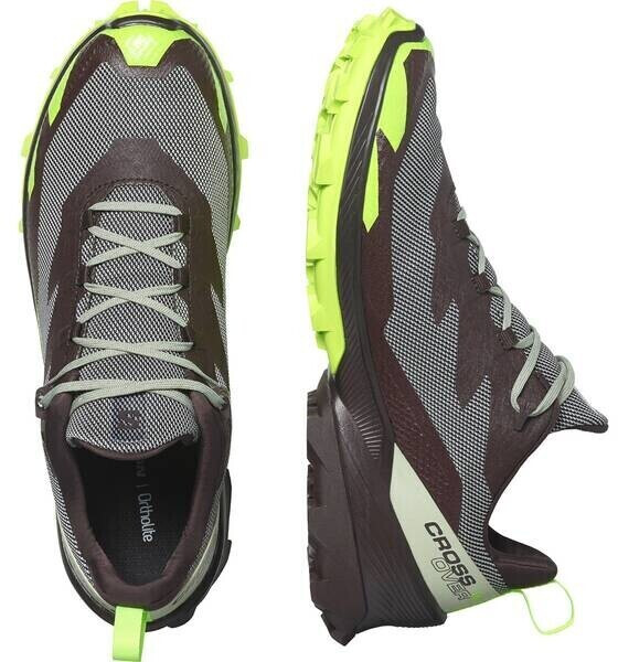 Trekové Boty Salomon Cross Over GTX Gore-tex 2 Desert Sage/Green Gecko/Chocolate Plum L47268600 25/26