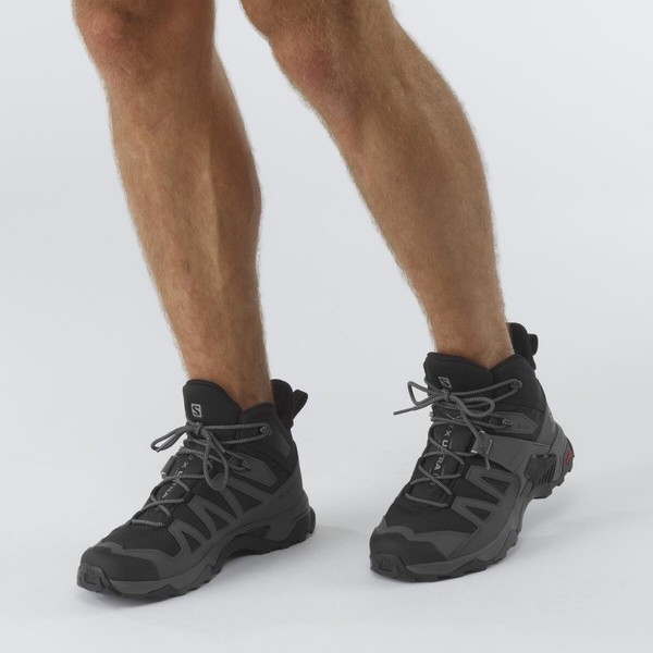 Trekové boty Salomon X ULTRA 4 MID WIDE GTX Gore-Tex Black/Magnet L41294600 25/26