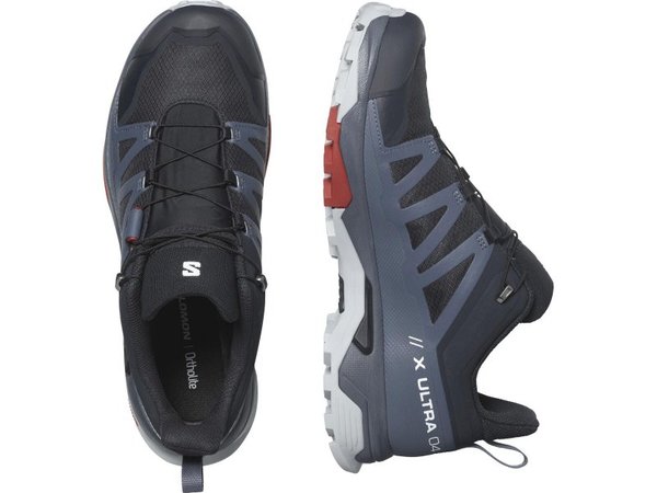Trekové boty Salomon X ULTRA 4 GTX Gore-Tex Carbon/Bering Sea Pearl/Blue L47376500 25/26