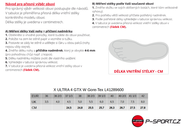 Trekové boty Salomon X ULTRA 4 GTX W Gore-Tex L41289600 25/26