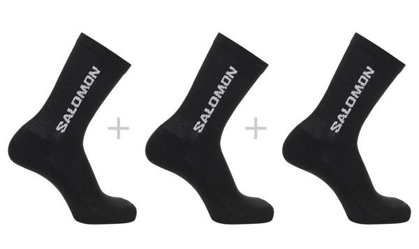 Ponožky Salomon Everyday Crew 3-Pack LC2086100 black/black/black 25/26
