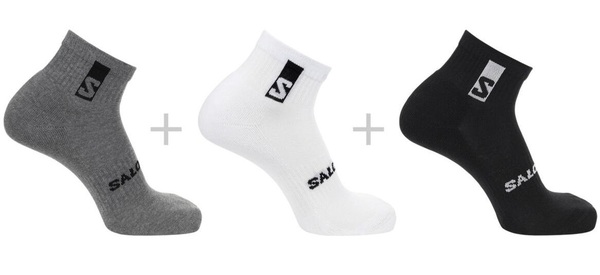 Ponožky Salomon Everyday Ankle 3-Pack LC2086700 black/white/grey melange 25/26