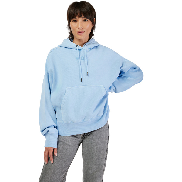 Dámská mikina FOX Womens Wordmark Oversized Pullover Hoodie Cashmere Blue 32830-381 25/26