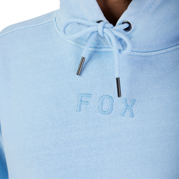 Dámská mikina FOX Womens Wordmark Oversized Pullover Hoodie Cashmere Blue 32830-381 25/26