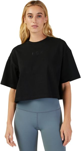 Dámské triko Fox Womens Wordmark Oversized Premium Crop Tee Black 31984-001 25/26