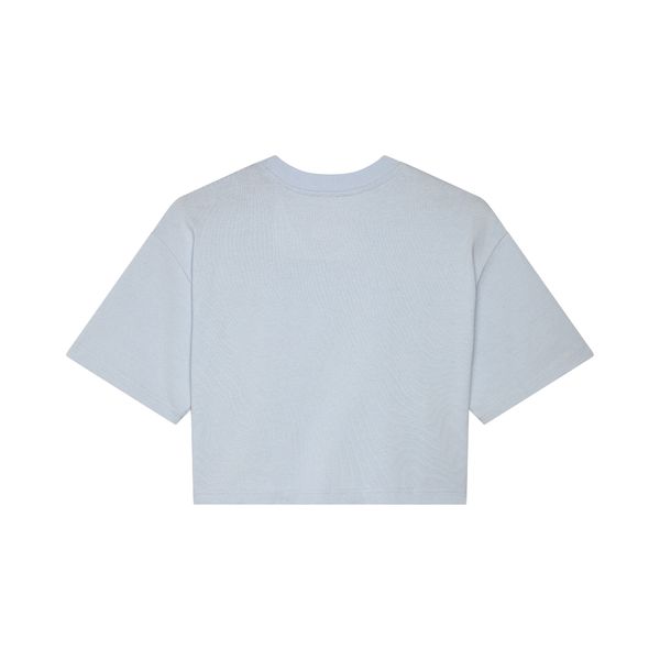 Dámské triko Fox Womens Wordmark Oversized Premium Crop Tee Pale Blue 31984-264 25/26