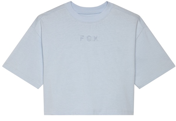 Dámské triko Fox Womens Wordmark Oversized Premium Crop Tee Pale Blue 31984-264 25/26