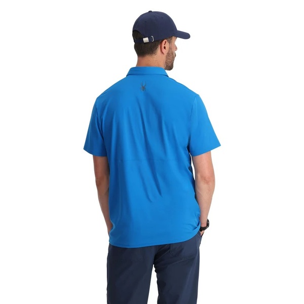 Pánské Polo triko Spyder Links Shot Sleeve Tech Polo 38A011501 Cobalt 25/26