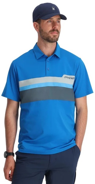 Pánské Polo triko Spyder Links Shot Sleeve Tech Polo 38A011501 Cobalt 25/26