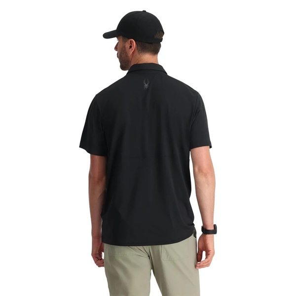 Pánské Polo triko Spyder Links Shot Sleeve Tech Polo 38A011501 Black 25/26