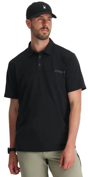 Pánské Polo triko Spyder Links Shot Sleeve Tech Polo 38A011501 Black 25/26