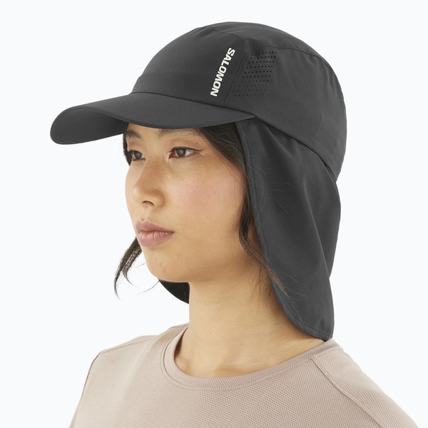 Kšiltovka Salomon Cross+ Cap Grape leaf LC2428000 Deep Black 25/26