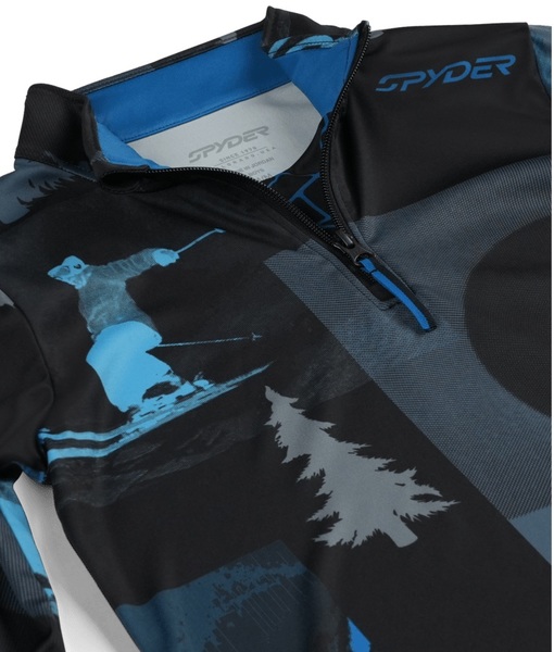 Dětský rolák Spyder Jacobs 1/2 zip Black 38C013500-BLK 25/26