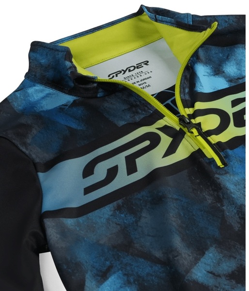 Dětský rolák Spyder Jacobs 1/2 zip Cobalt Block Camo 38C013500-CBC 25/26