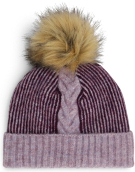 Dámská čepice Spyder Plait Pom Plum 38E555430-PLM 25/26