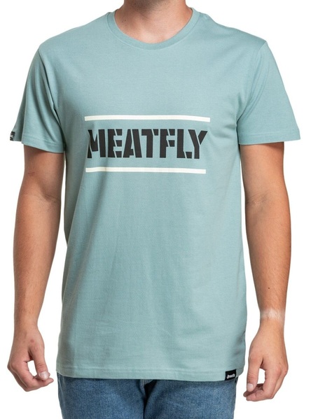 Pánské triko Meatfly Rele Dusty Mint 25/26