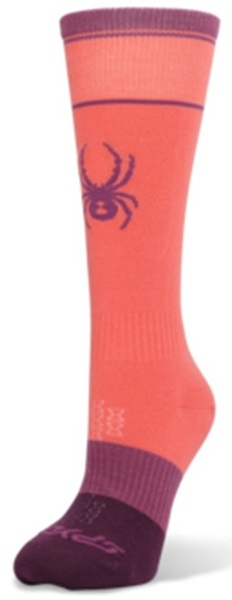 Dámské lyžařské ponožky Spyder Pro Liner Ski Socks Coral Haze 38E635405-CRH 25/26