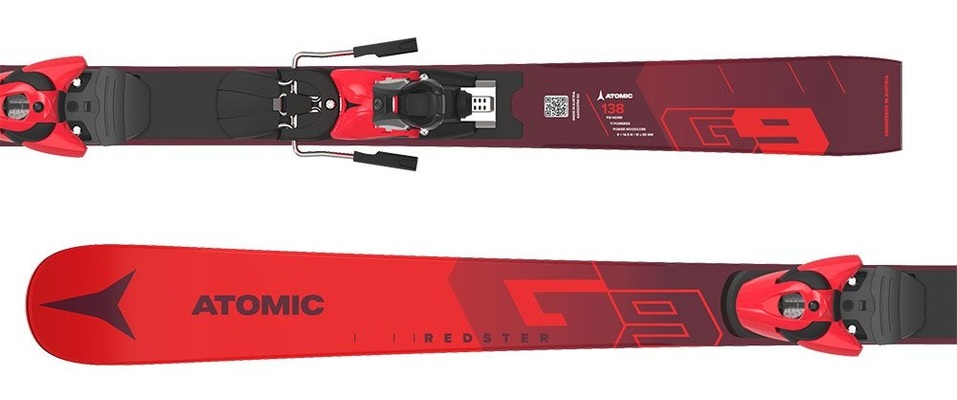 Dětské závodní lyže Atomic Redster G9 FIS J-RP2 + COLT 10 Red/Black