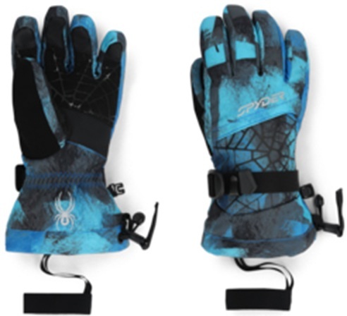 Dětské rukavice Spyder Overweb Gloves Cobalt Black Camo 38F145401-CBC 25/26