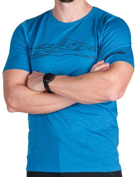 Pánské merino triko Northfinder Rainer TR-5006OR-281 Blue 25/26