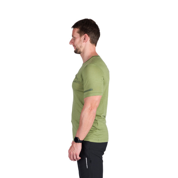 Pánské merino triko Northfinder Rainer TR-5006OR-316 Green 25/26