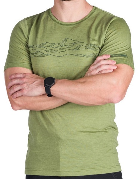 Pánské merino triko Northfinder Rainer TR-5006OR-316 Green 25/26