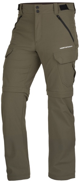 Pánské outdoorové kalhoty 2 v 1 Northfinder Caruso NO-3994OR-300 Dark Green 25/26