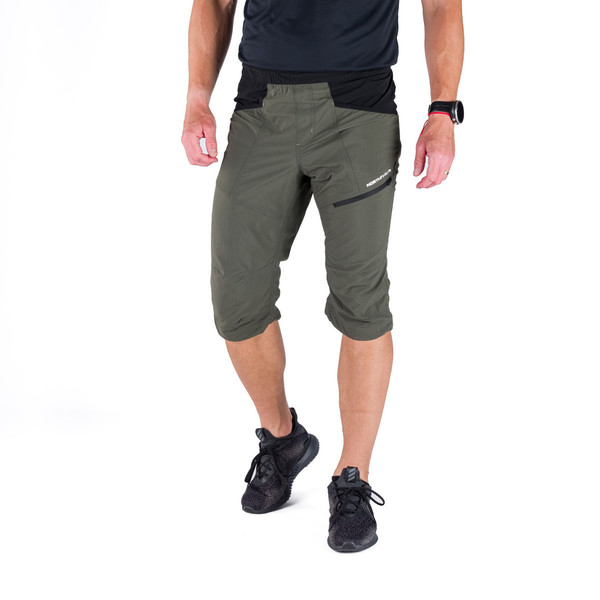 Pánské outdoorové 3/4 šortky Northfinder Artur BE-3511OR-500 Black Dark Green 25/26