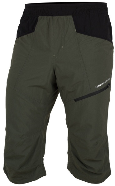 Pánské outdoorové 3/4 šortky Northfinder Artur BE-3511OR-500 Black Dark Green 25/26