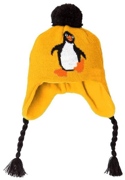 Dětská zimní čepice O´style Tučňák Žlutá AH-134 25/26