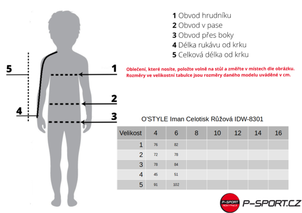 Dětská kombinéza O'STYLE Iman Celotisk Růžová IDW-8301 25/26