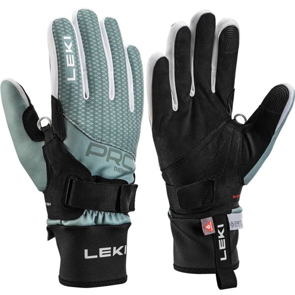 Dámské rukavice na běžky Leki PRC ThermoPlus Shark Women Black/Ice Green 652905301 25/26