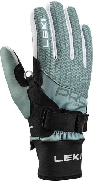 Dámské rukavice na běžky Leki PRC ThermoPlus Shark Women Black/Ice Green 652905301 25/26