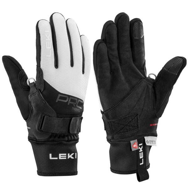 Dámské rukavice na běžky Leki PRC ThermoPlus Shark Women Black/White 652905302 25/26