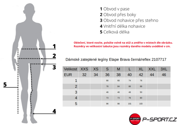 Dámské zateplené legíny Etape Brava černá/reflex 2107717 25/26