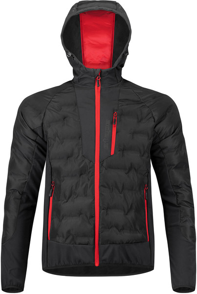 Pánská zimní hybridní bunda s kapucí Etape CRUX Ultra černá/červená 2436415 25/26