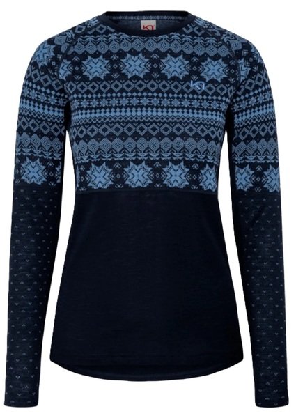 Dámské funkční merino triko Kari Traa Vilma Long Sleeve 623617 Sea 25/26